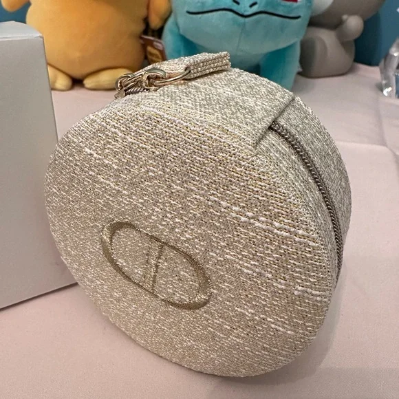 Dior Gold Round Coin Purse - Picture 2 of 5